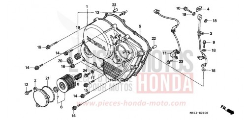 RIGHT CRANKCASE COVER XR600RS de 1995